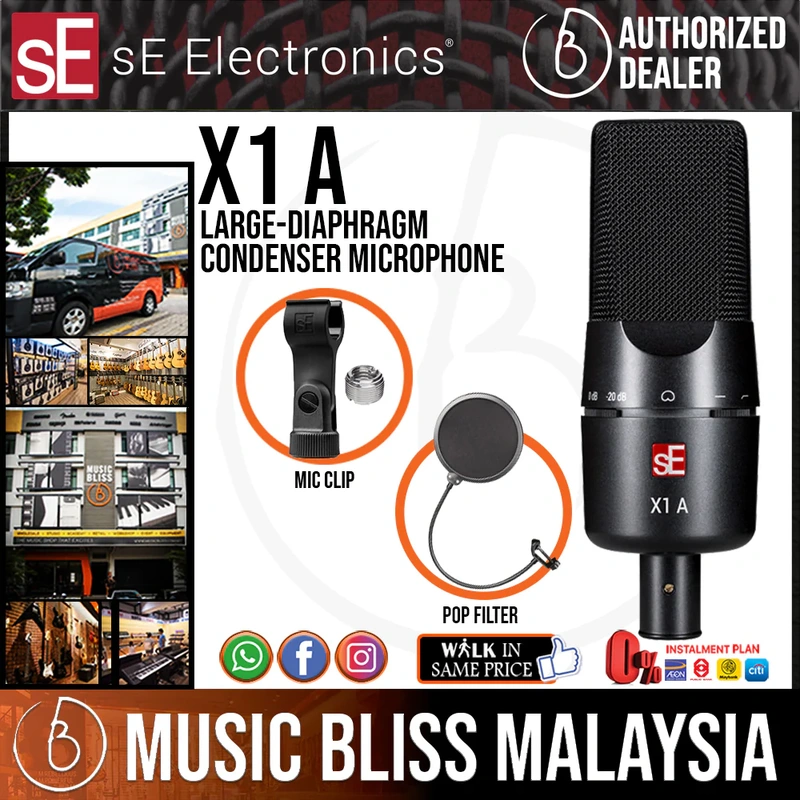 SE Electronics X1 A Large-diaphragm Condenser Microphone with Pop Filter