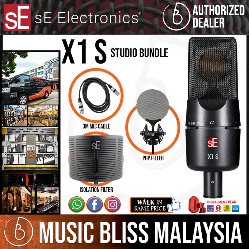 SE Electronics X1 S Studio Bundle with Shockmount & Isolation Filter