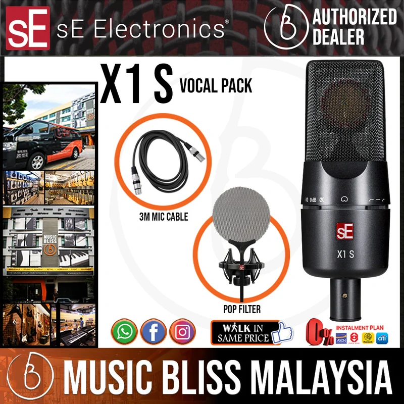 SE Electronics X1 S Vocal Bundle with Shockmount & Pop Filter