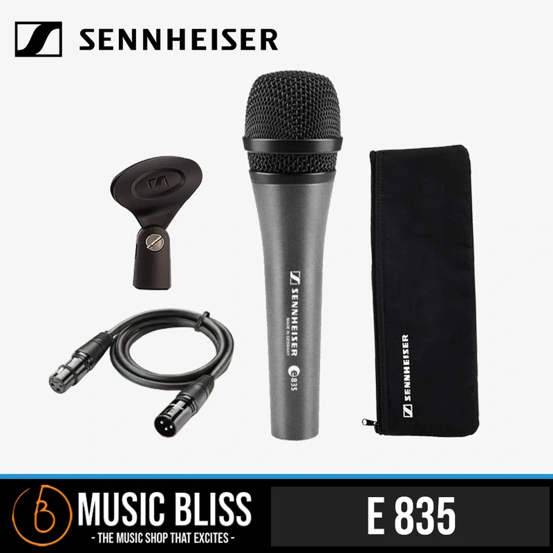 Sennheiser e 835 Cardioid Dynamic Vocal Microphone with Free Mic Cable