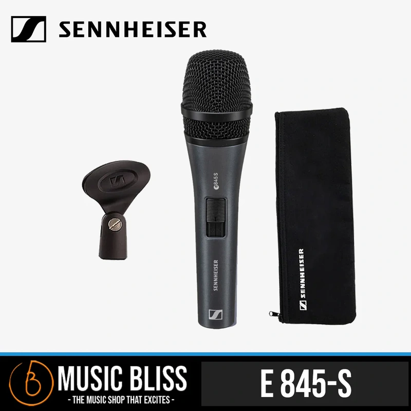 Sennheiser e 845-S Dynamic Supercardioid Vocal Microphone with On/Off Switch