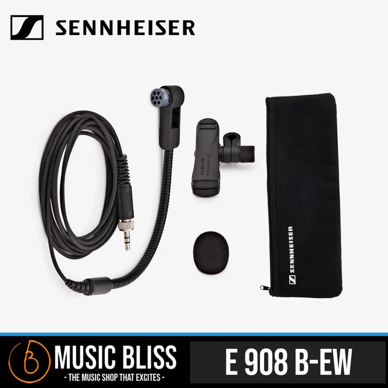 Sennheiser e 908 B ew Clip-on Instrument Microphone with Reduced Sensitivity for Brass Instruments
