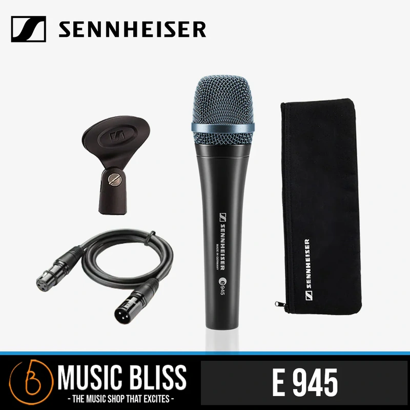 Sennheiser e 945 Supercardioid Dynamic Handheld Vocal Microphone with Free Mic Cable