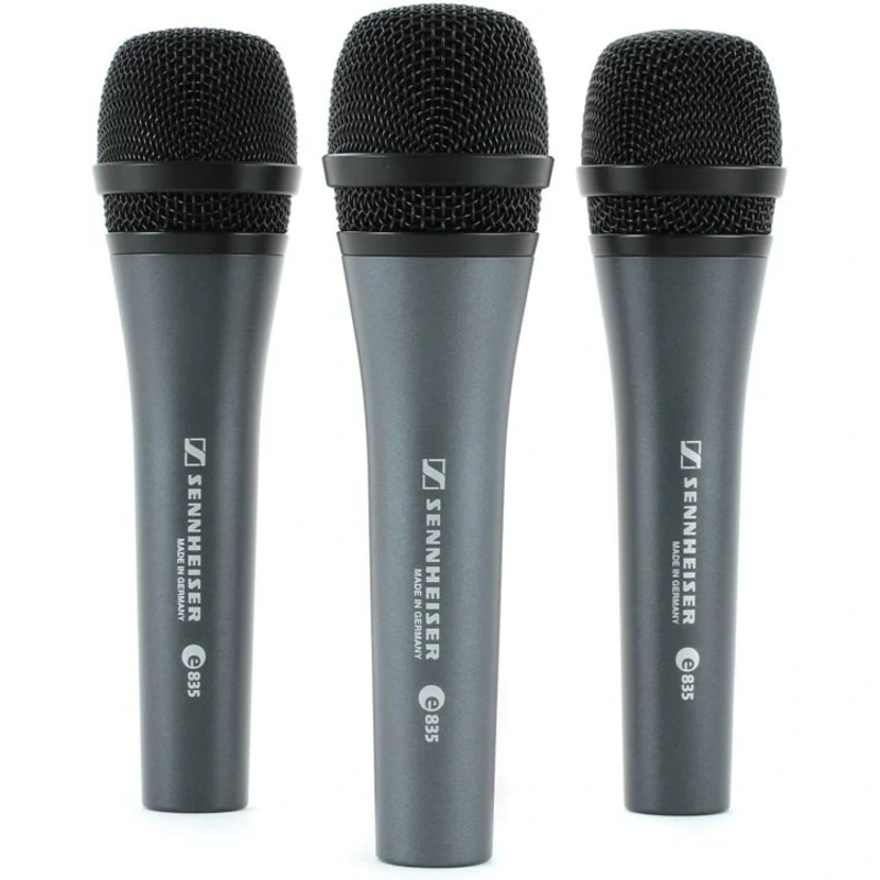 Sennheiser E835 - Cardioid Handheld Dynamic Microphone Kit (3-Pack)