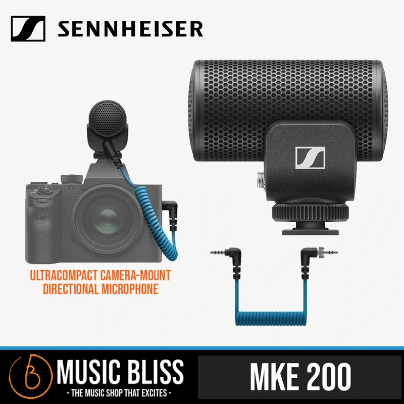 Sennheiser MKE 200 Ultracompact Camera-Mount Directional Microphone
