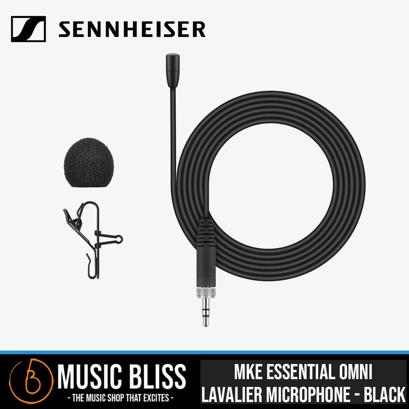 Sennheiser MKE Essential Omni Lavalier Microphone - Black