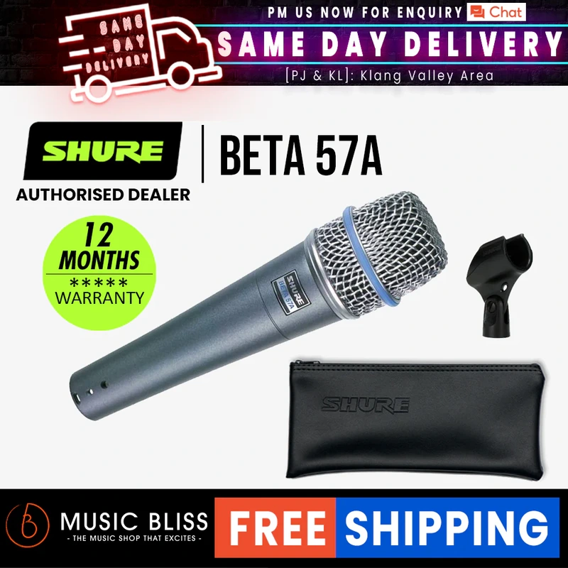 Shure BETA 57A Supercardioid Dynamic Instrument Microphone