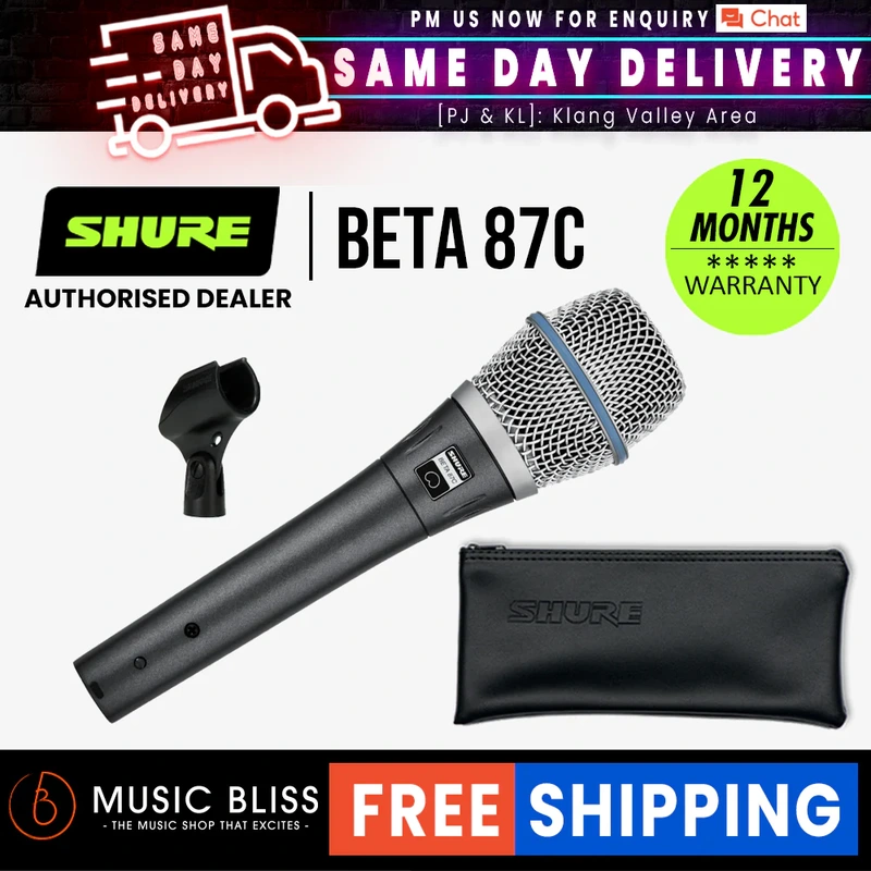 Shure Beta 87C Cardioid Condenser Handheld Vocal Microphone