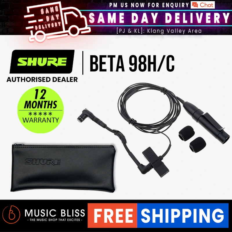 Shure BETA 98H/C Cardioid Condenser Clip-on Instrument Microphone