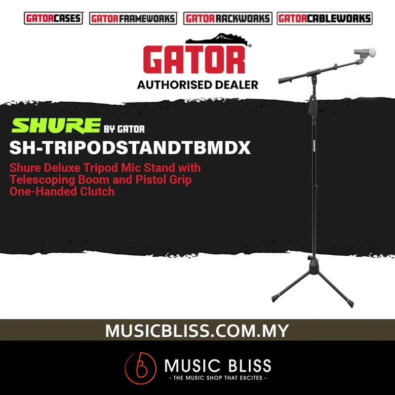 Shure by Gator SH-TRIPODSTANDTBMDX Tripod Microphone Stand