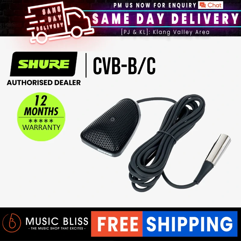 Shure CVB-B/C Centraverse Cardioid Boundary Condenser Microphone - Black