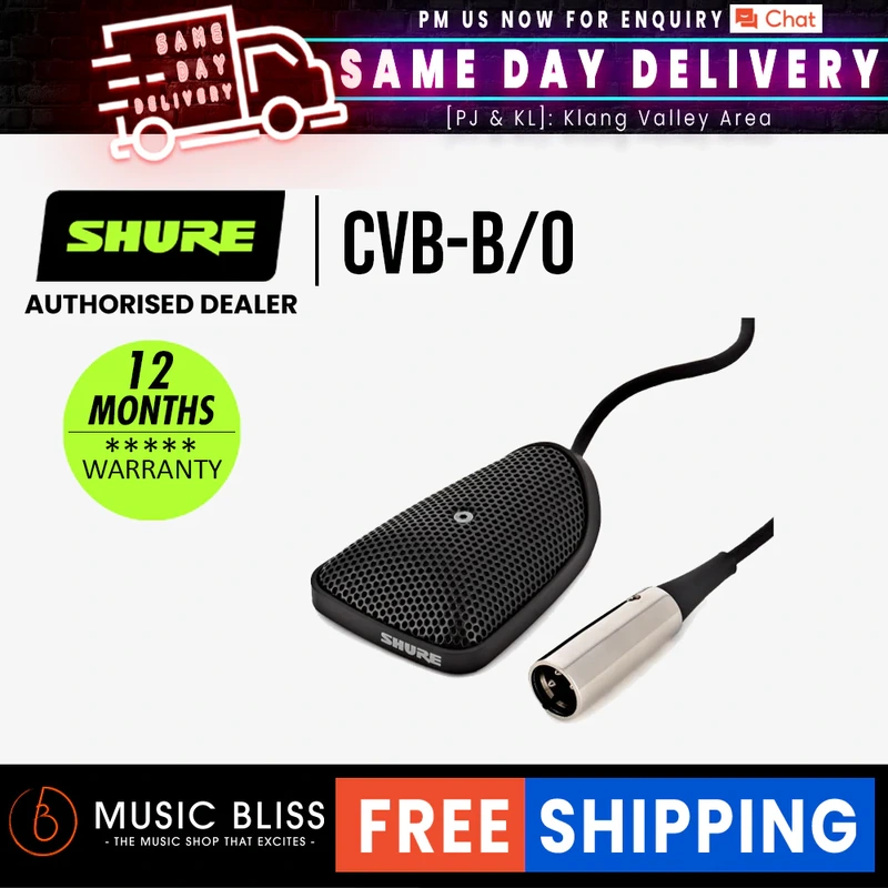Shure CVB-B/O Centraverse Omnidirectional Boundary Condenser Microphone - Black