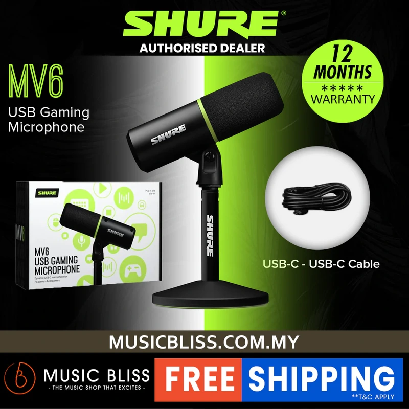 Shure MV6 USB Gaming Microphone