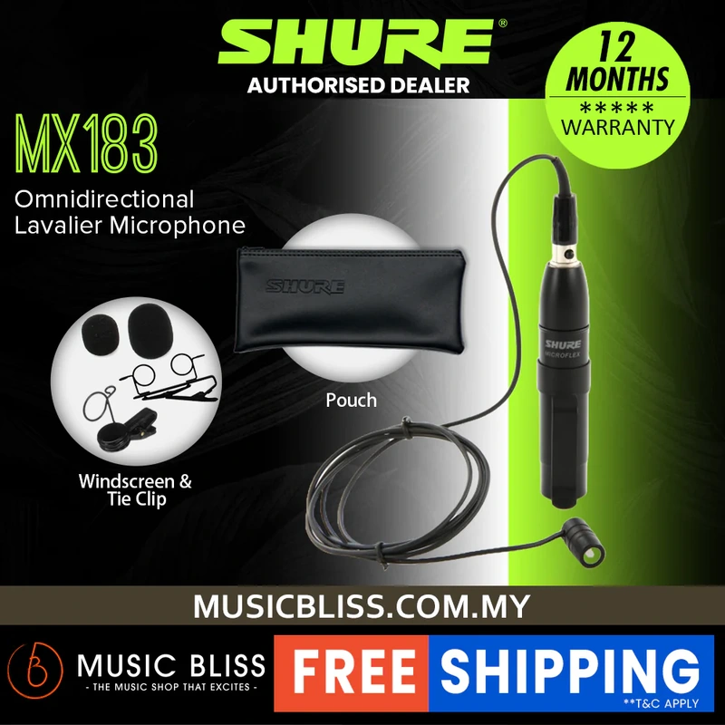 Shure MX183 Omnidirectional Lavalier Microphone