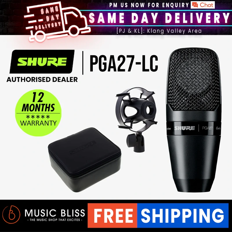 Shure PGA27-LC Large Diaphragm Condenser Microphone