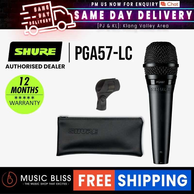 Shure PGA57-LC Cardioid Dynamic Instrument Microphone