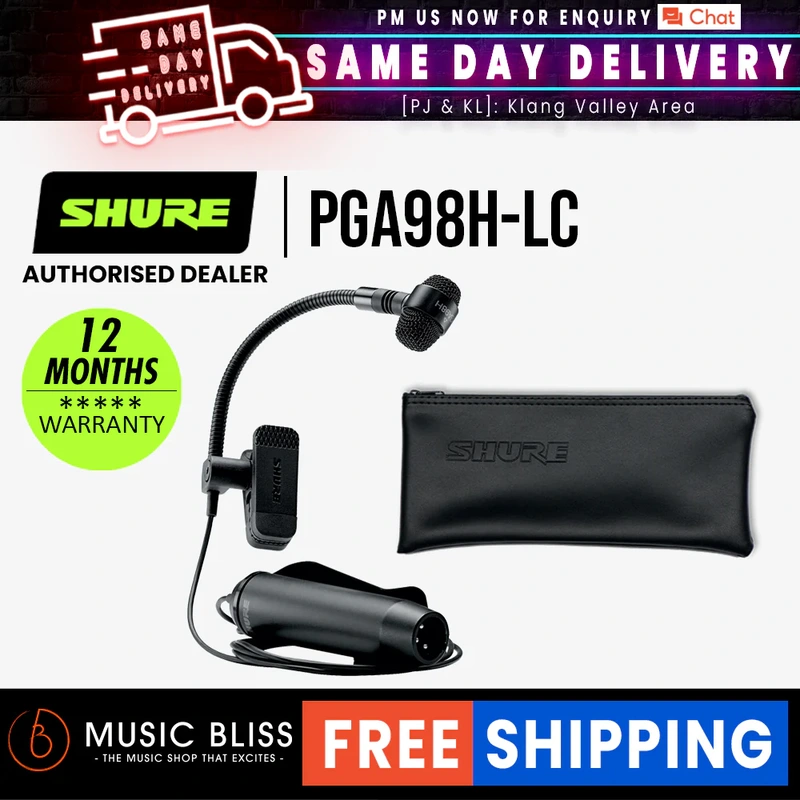 Shure PGA98H-LC Cardioid Condenser Gooseneck Microphone