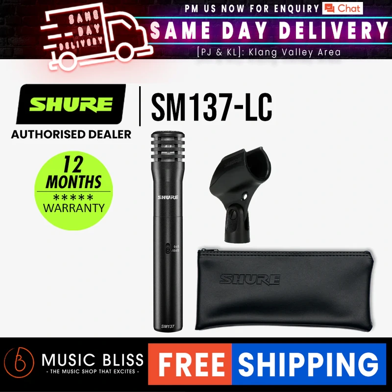 Shure SM137-LC Professional Instrument Condenser Microphone