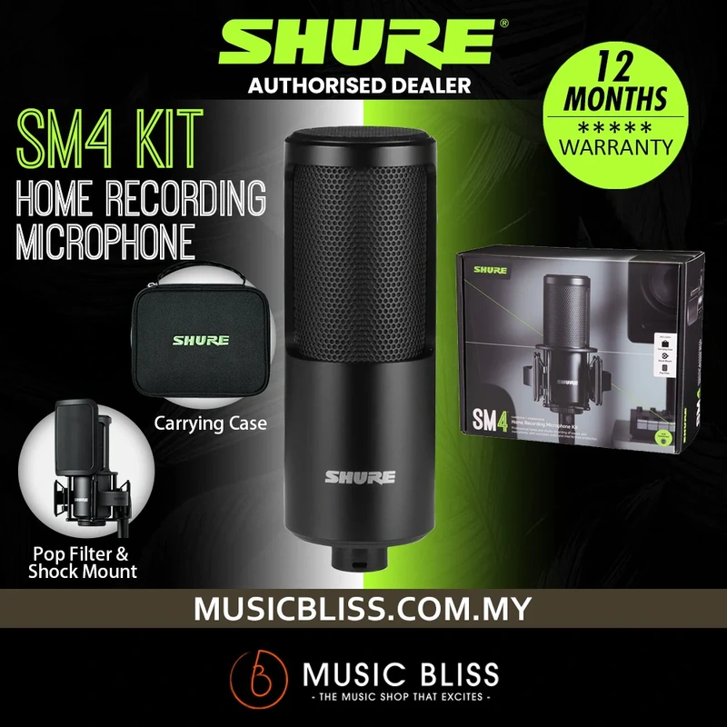 Shure SM4 Dual-diaphragm Condenser Home Recording Microphone Kit