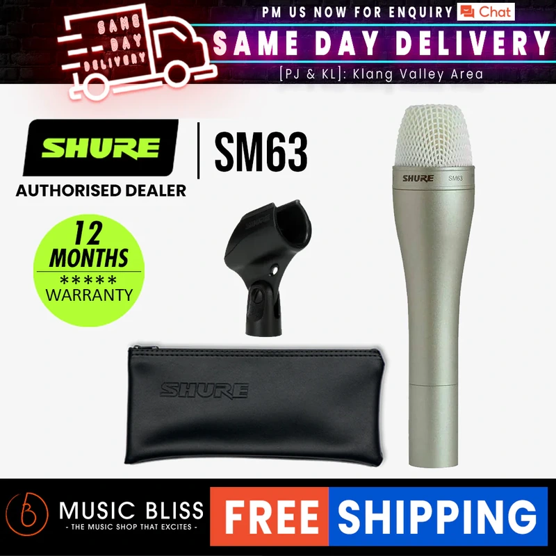 Shure SM63 Omnidirectional Dynamic Vocal Microphone