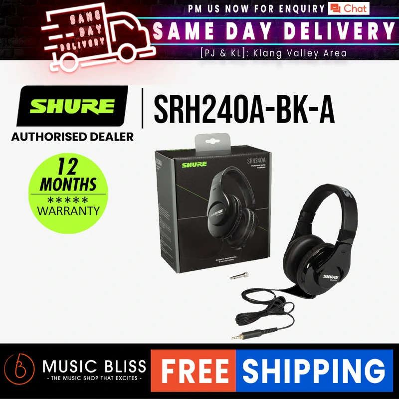 Shure SRH240A Professional Quality Headphones