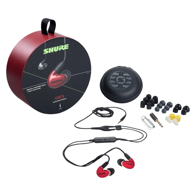 Shure Triple-Driver AONIC 5 Sound Isolating Earphones - Red