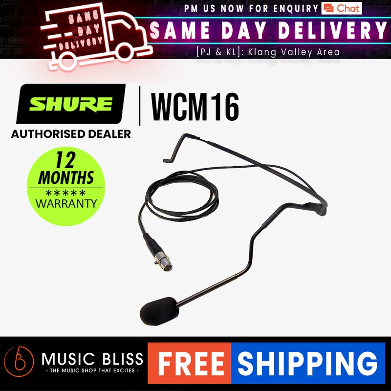 Shure WCM16 Hypercardioid Headworn Condenser Microphone