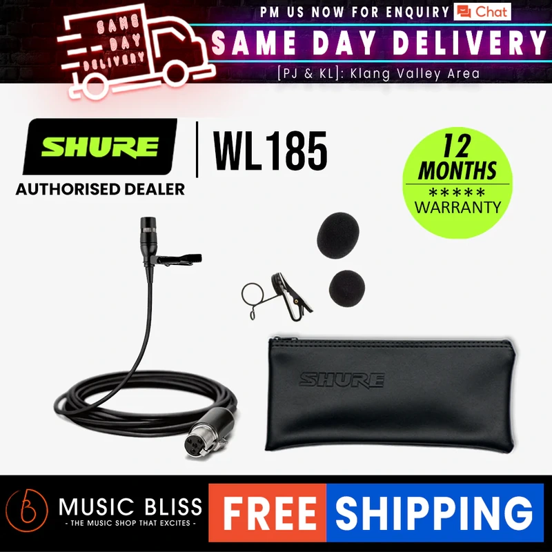 Shure WL185 Lavalier Microphone for Shure Wireless