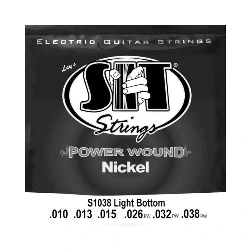 SIT S1038 Power Wound Electric Guitar Set, Light Bottom Gauge