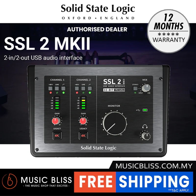Solid State Logic SSL2 MKII 2 x 2 USB-C Audio Interface