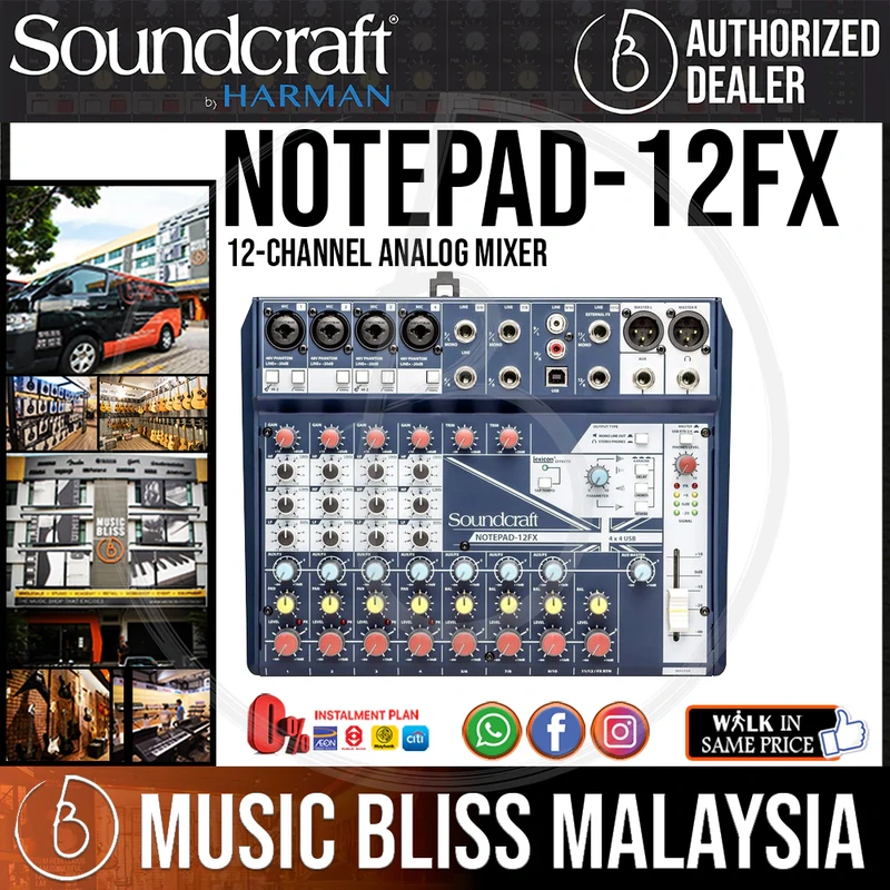 Soundcraft Notepad-12FX Mixer with Effects and USB