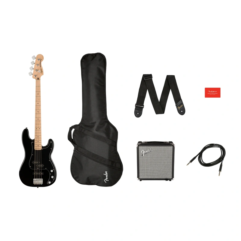 Squier Affinity Series Precision Bass Pj Pack - Black