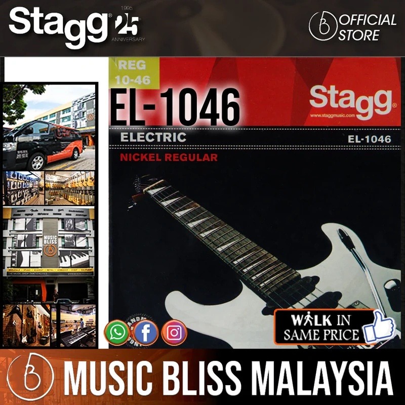 Stagg EL-1046 Nickel Plated Steel Set of Strings for Electric Guitar