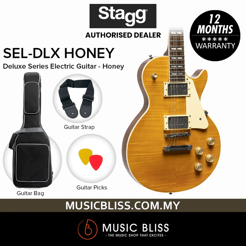 Stagg SEL-DLX HONEY Deluxe Series Electric Guitar - Honey