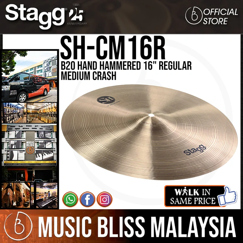 Stagg SH-CM16R B20 Hand Hammered 16" Regular Medium Crash