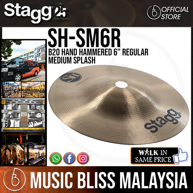 Stagg SH-SM6R B20 Hand Hammered 6" Regular Medium Splash
