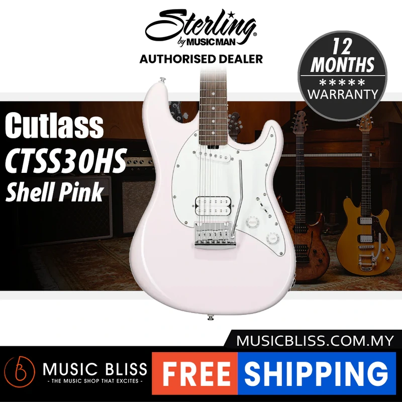 Sterling By Music Man Cutlass Short Scale CTSS30HS Electric Guitar - Shell Pink