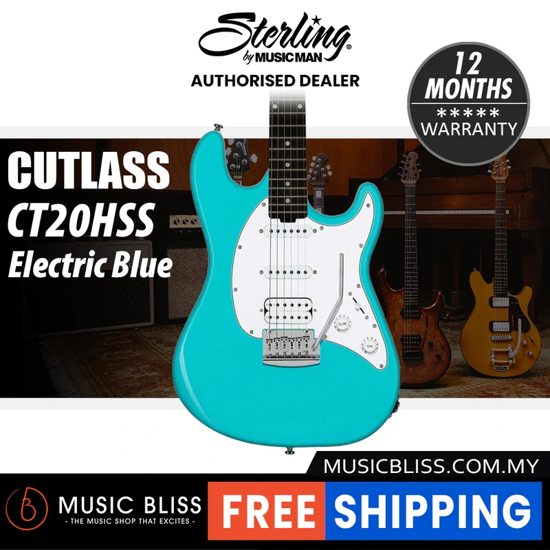 Sterling By Music Man Intro Series Cutlass CT20HSS Electric Guitar - Electric Blue