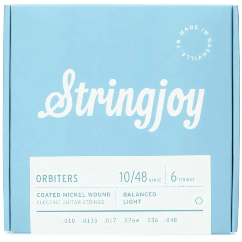 Stringjoy Orbiters Balanced Coated Nickel-wound Electric Guitar Strings - Light Gauge (.010 - .048)