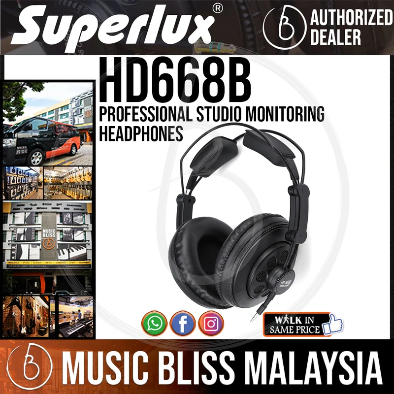 Superlux HD-668B Professional Studio Monitoring Headphones