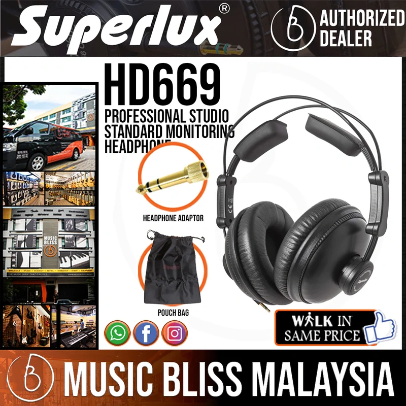 Superlux HD669 Professional Studio Standard Monitoring Headphone