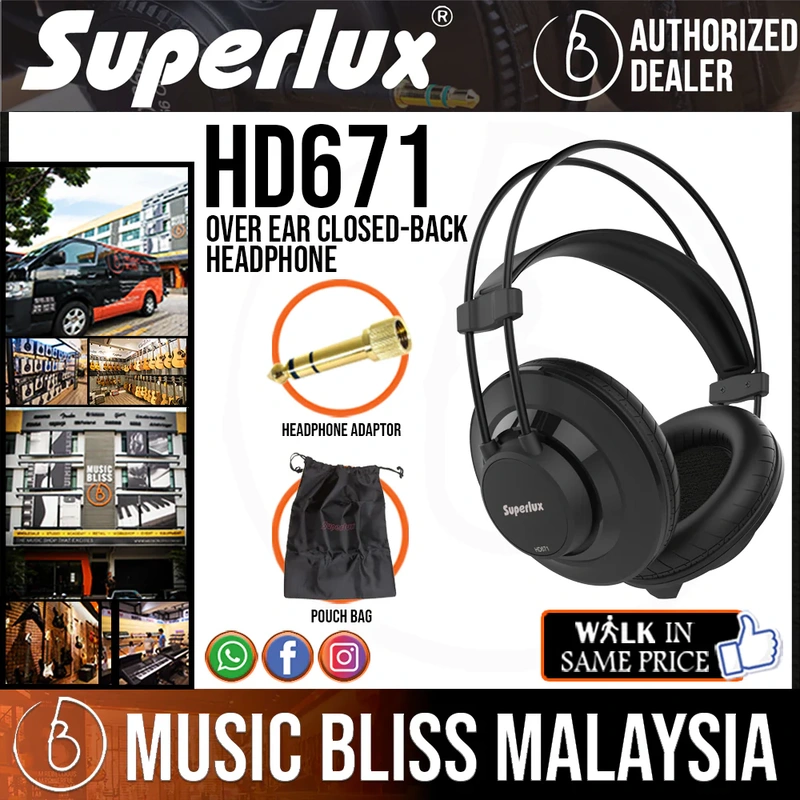 Superlux HD671 Over Ear Closed-back Headphone