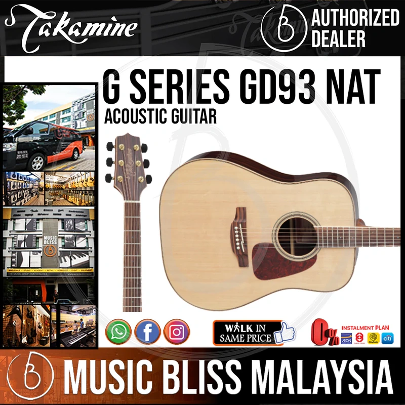 Takamine GD93 - Natural 6-string Acoustic Guitar with Solid Spruce