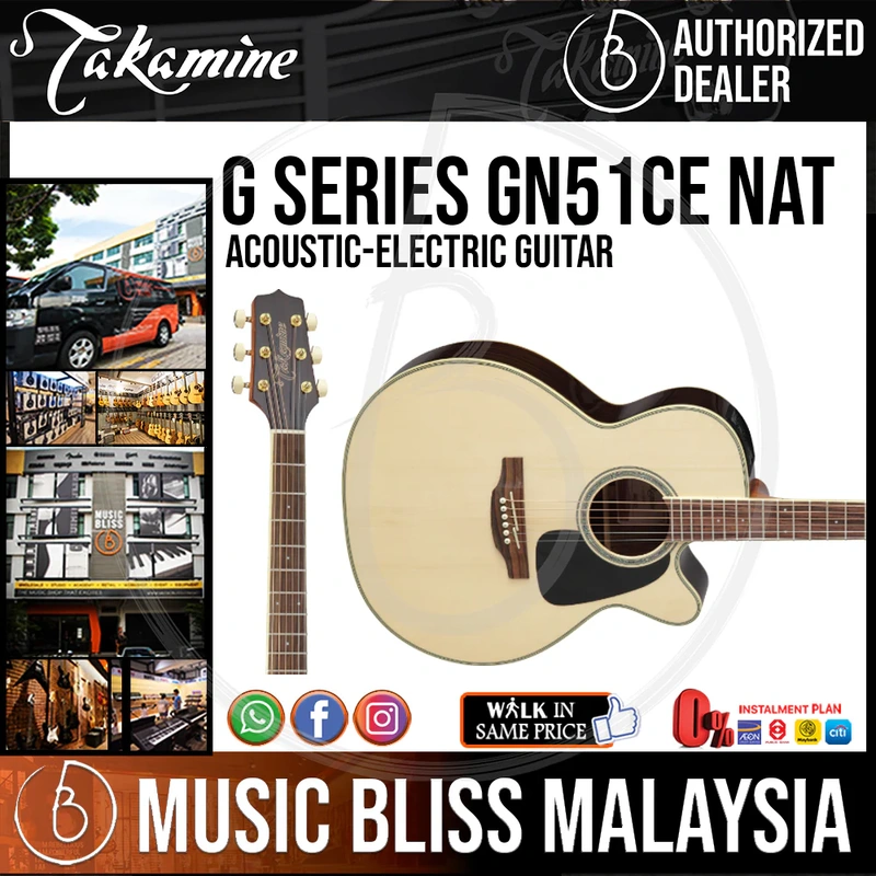 Takamine GN51CE - Natural 6-string Acoustic-Electric Guitar with Spruce Top