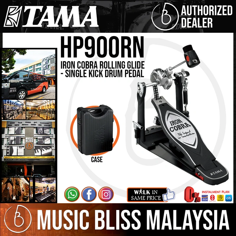 Tama HP900RN Iron Cobra Rolling Glide - Single Kick Drum Pedal with Case