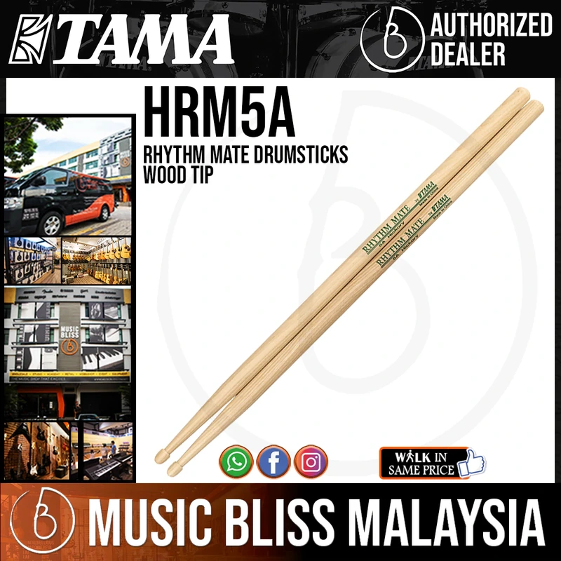 Tama Rhythm Mate Drumsticks 5A Wood Tip