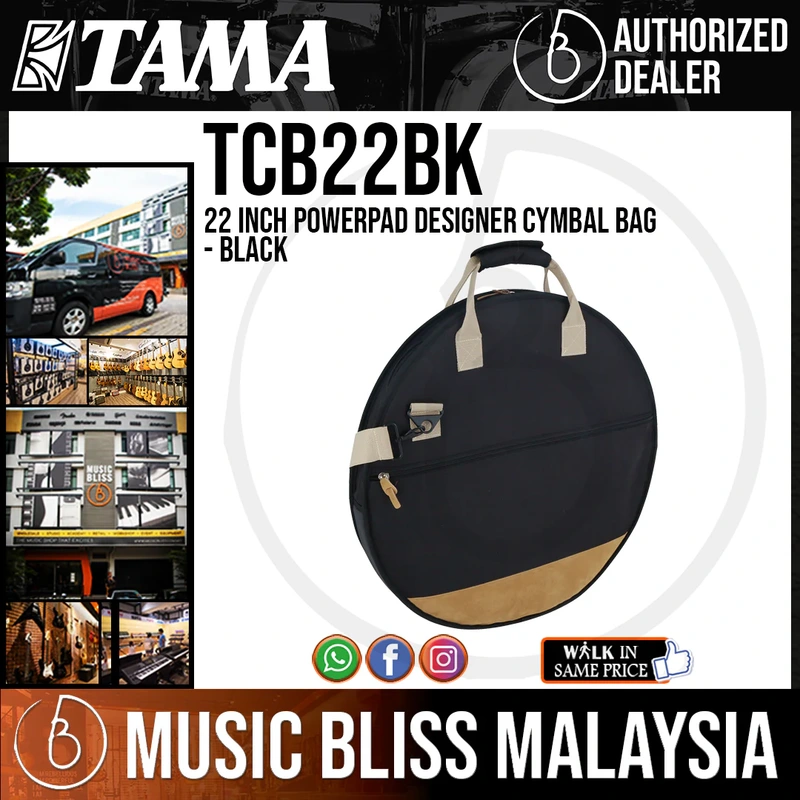 Tama TCB22BK 22" PowerPad Designer Cymbal Bag, Black