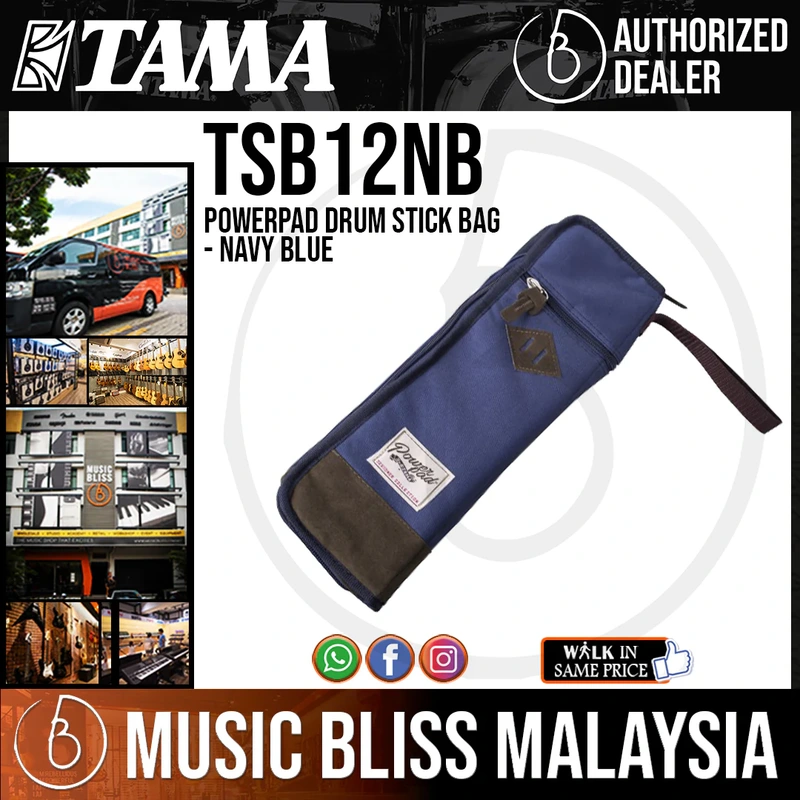 Tama TSB12 PowerPad Drum Stick Bag, Navy Blue