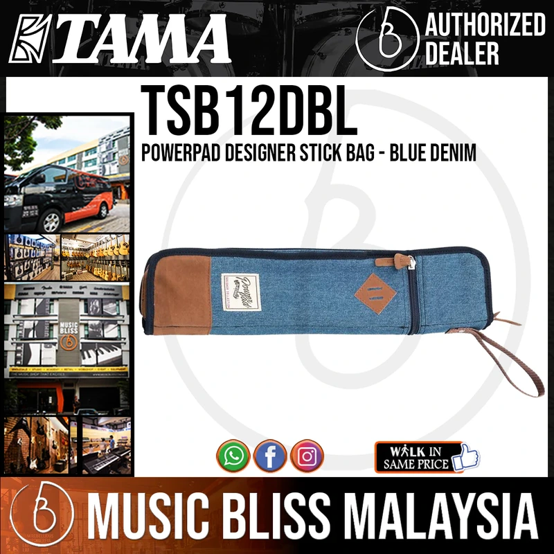 Tama TSB12D PowerPad Designer Stick Bag, Blue Denim