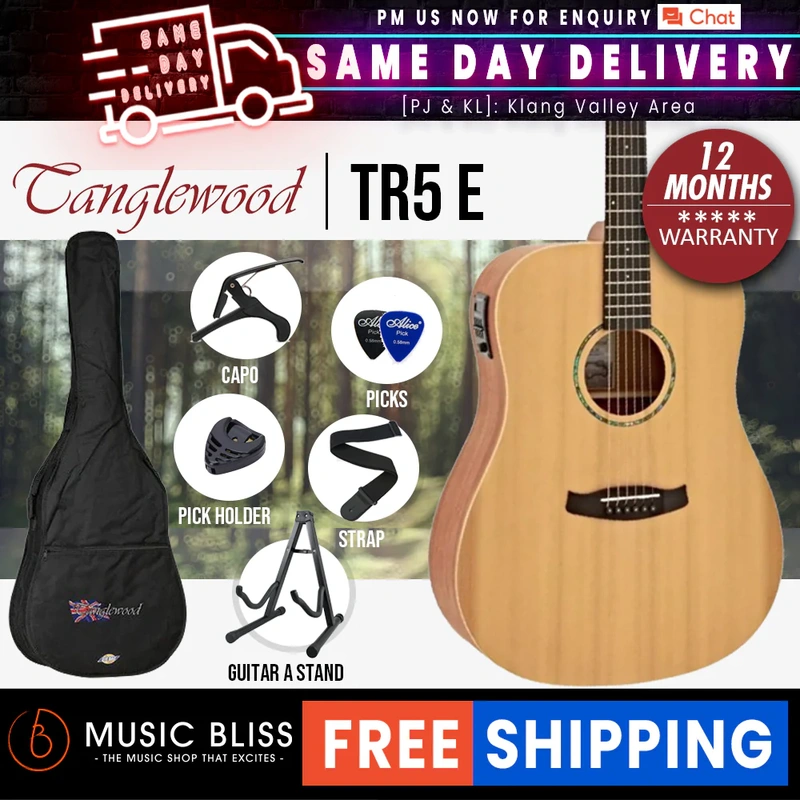 Tanglewood TR5 E Roadster II Dreadnought Acoustic-Electric Guitar